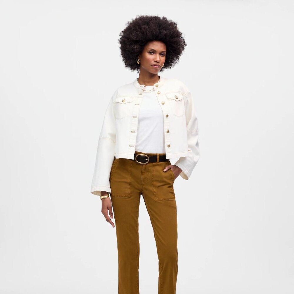 NWT Womens Madewell  Slim Straight Utility Pant in Garment Dye Size 29